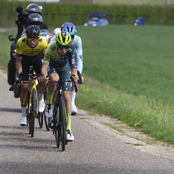 Amstel Gold Race 2024 - Alexander Hajek and Tosh Van Der Sande of BORA - hansgrohe and Team Visma - Lease a Bike on Heugdenweg
