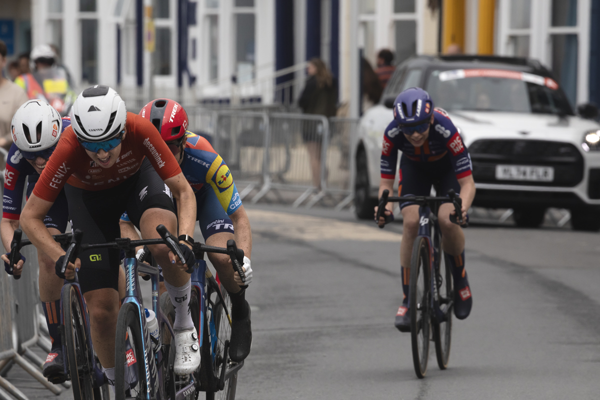 British National Road Championships 2025 - Road Race - Women - Millie Couzens of TeamFenix-Deceuninck sprints for the line