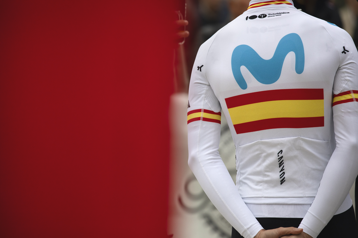 Coppa Bernocchi 2024 - The back of Alex Aranburu in his Spanish Champion’s Jersey