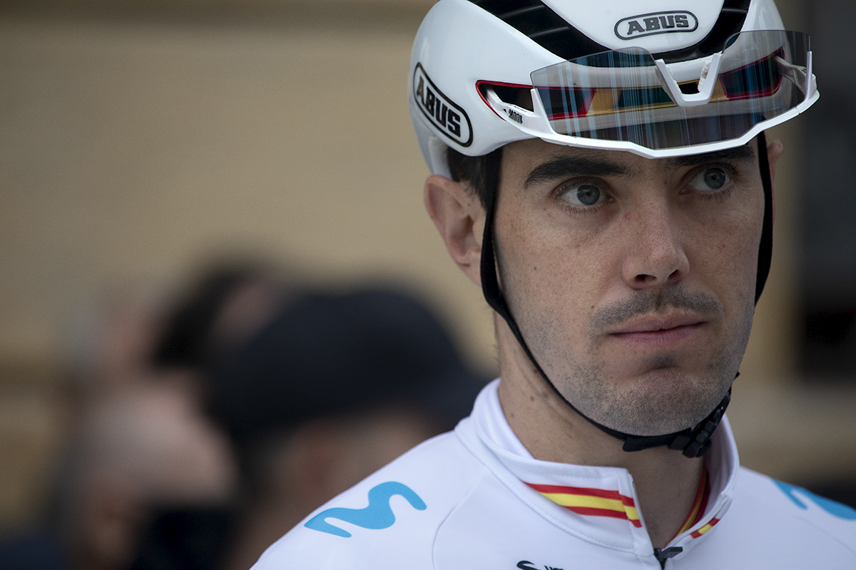 Coppa Bernocchi 2024 - Alex Aranburu of Movistar Team before the team presentations