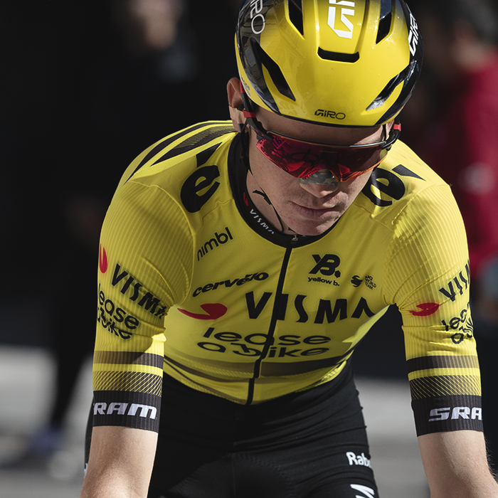 Coppa Bernocchi 2025 - Team Visma-Lease a Bike’s Sepp Kuss makes his way to the podium presentation