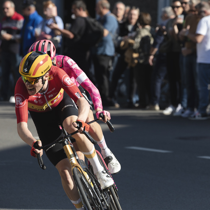 De Brabantse Pijl 2025 - Andreas Leknessund of Uno-X Mobility charges up the climb in Overijse