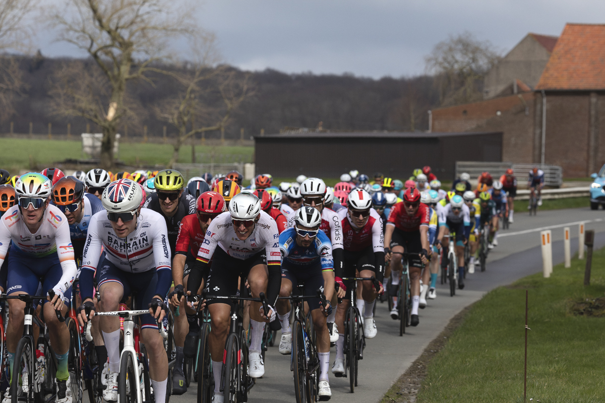 Dwars Door Vlaanderen 2024 - The peloton on Chau de Renaix