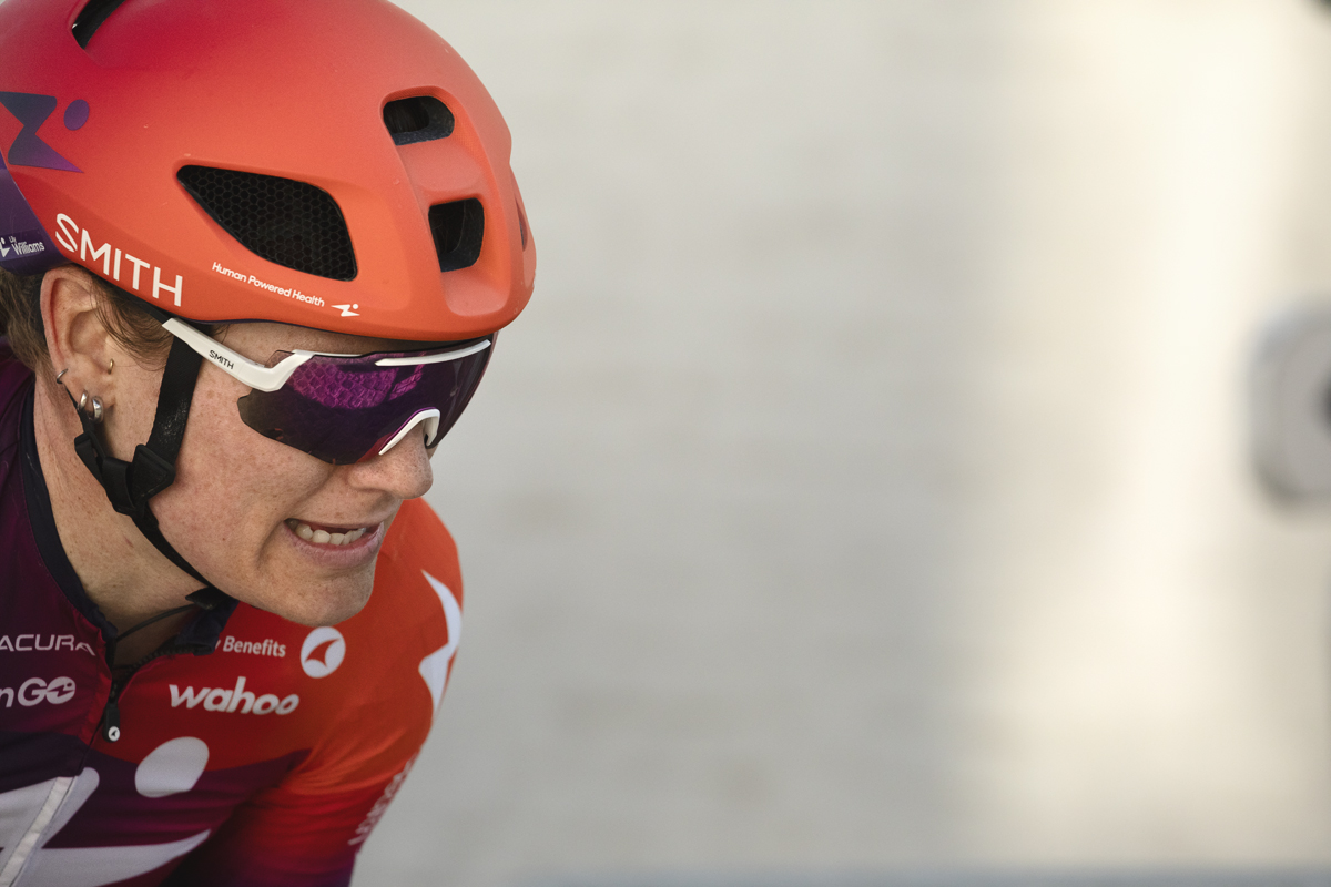 Dwars Door Vlaanderen Vrouwen 2025 - A close up of Lily Williams of Human Powered Health