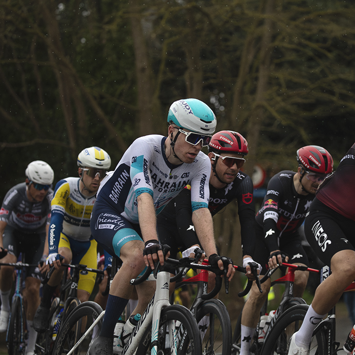 E3 Saxo Classic 2025 - Fred Wright seen in the peloton on the Tiegemberg