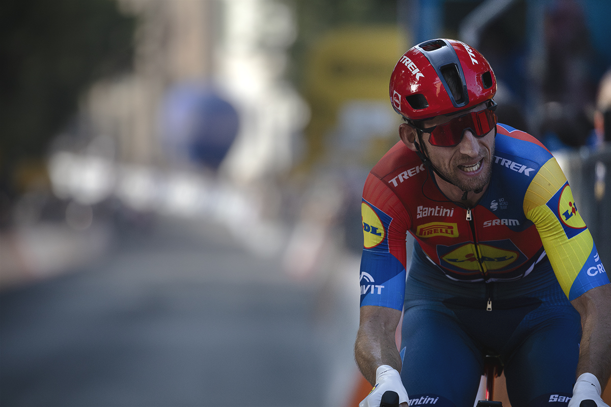 Gran Piemonte 2025 - Bauke Mollema having crossed the line in third place