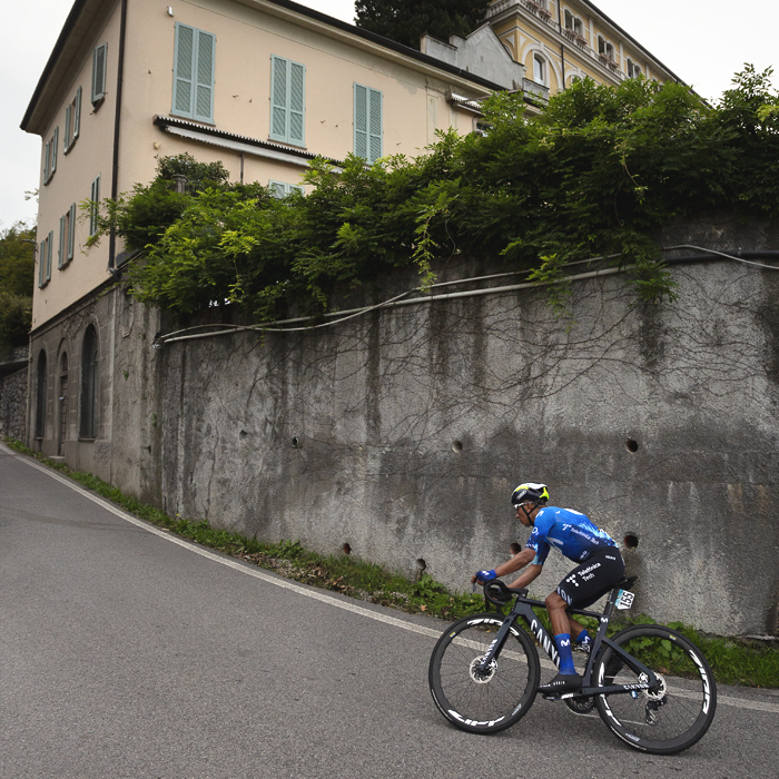 Il Lombardia 2024 - Nairo Quintana of Movistar Team climbs in Como
