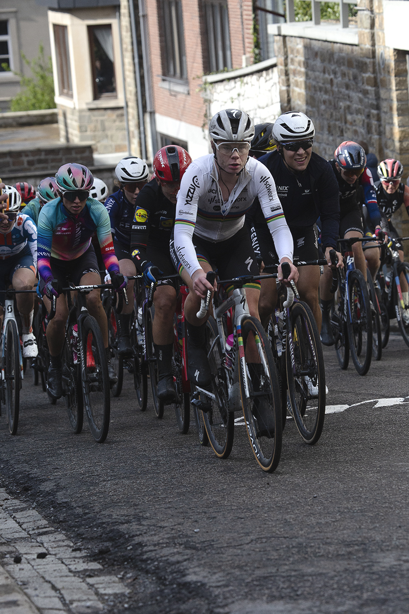 La Flèche Wallonne Femmes 2024 - Lotte Kopecky of Team SD Worx - Protime leads a group up the Mur de Huy