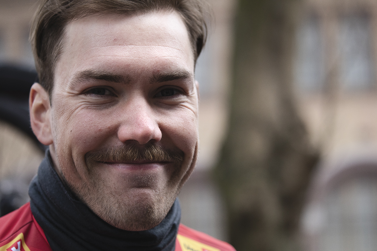 Omloop Nieuwsblad 2025 - Erik Nordsæter Resell of Uno-X Mobility smiles at the camera