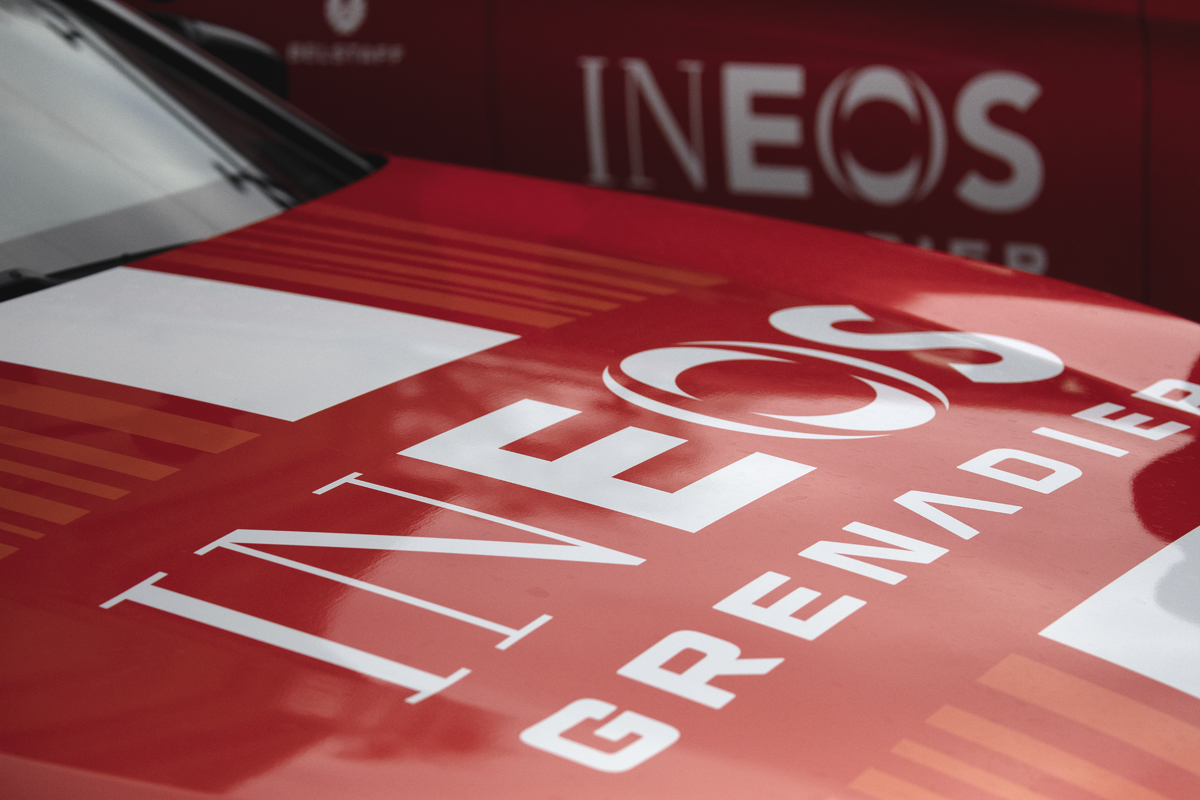 Omloop Nieuwsblad 2025 - INEOS Grenadiers team car bonnet