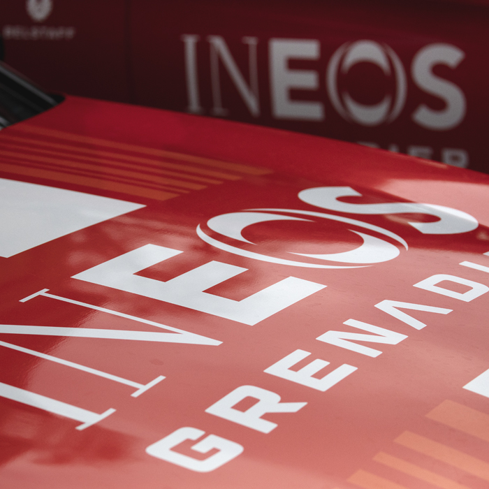 Omloop Nieuwsblad 2025 - INEOS Grenadiers team car bonnet