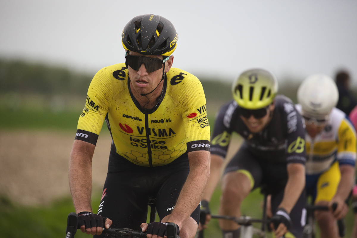 Paris Roubaix 2024 - Edoardo Affini of Team Visma - Lease a Bike on Camphin-en-Pévèle