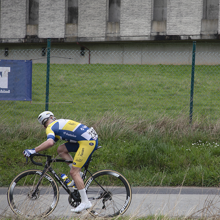 Ronde van Vlaanderen 2024 - Ward Vanhoof of Team Flanders - Baloise looks behind as he races