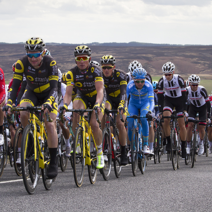 Tour de Yorkshire 2017 - Tommy Voeckler in the peloton at Goathland