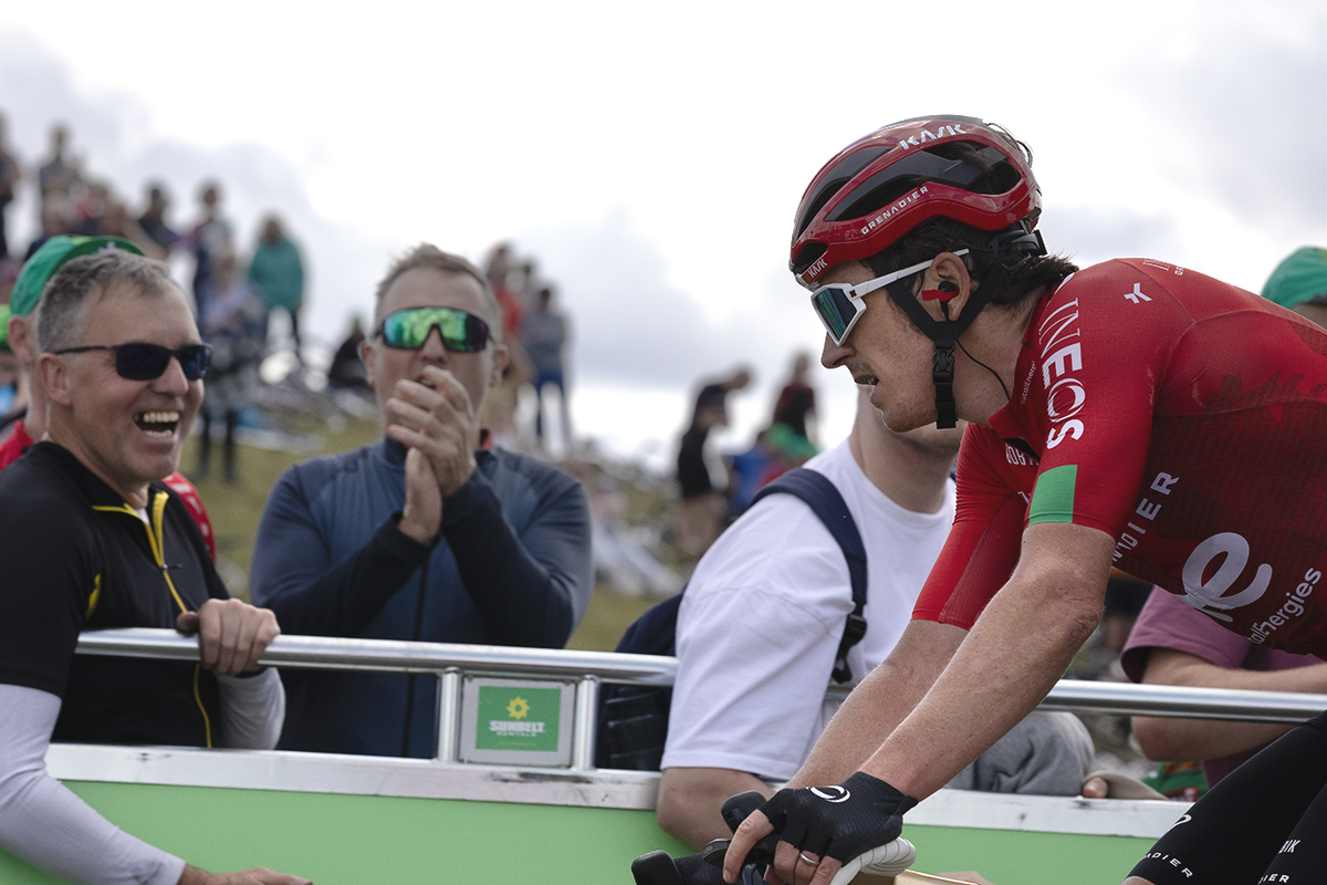 Tour of Britain 2025 - Geraint Thomas passes cheering fans