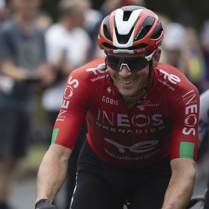 Tour of Britain 2025 - Ben Swift smiles at the scenes on Caerphilly Mountain 