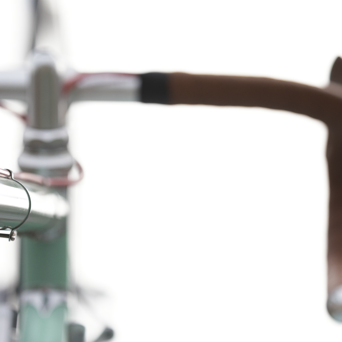 Tour of Britain 2025 - A close up of an old Bianchi bike