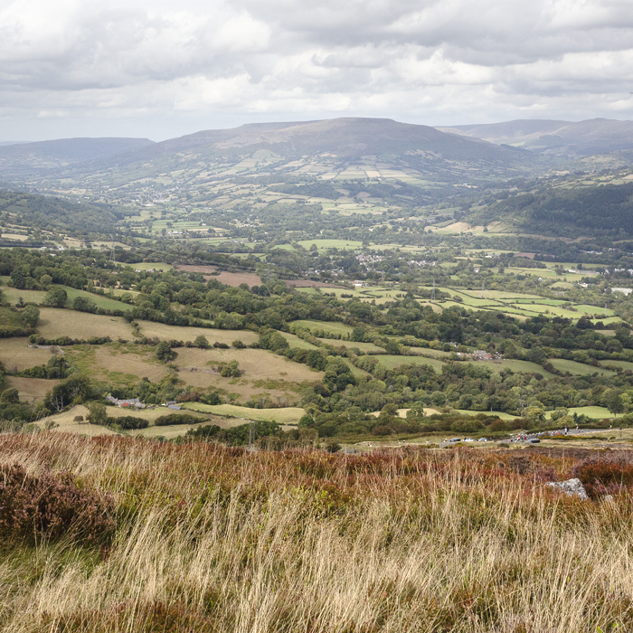 Tour of Britain 2025 - The race seen in the distance from a vantage point on the Blorenge hill