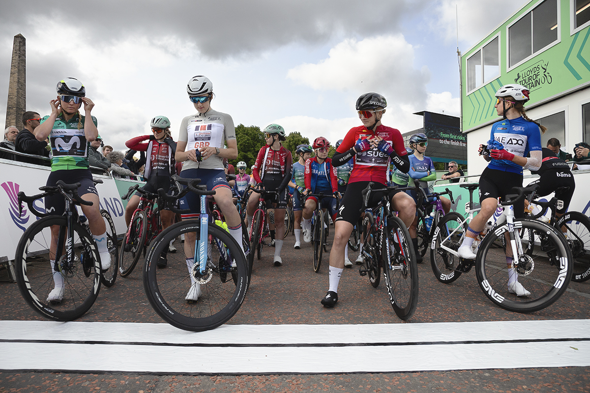 Tour of Britain Women’s 2025 - Stage 4 - Riders on the start line in Glasgow