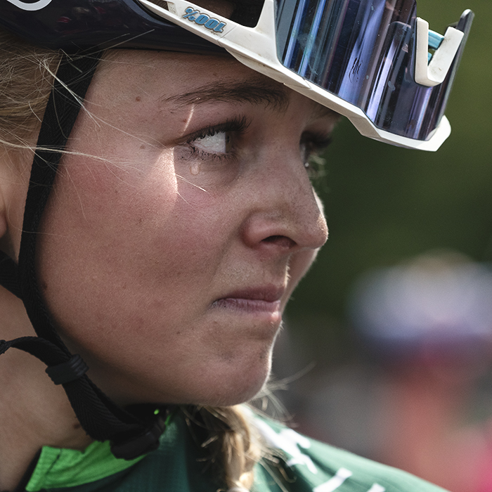 Tour of Britain Women’s 2025 - Stage 4 - A distraught Cat Ferguson at the end of the race having lost the overall lead