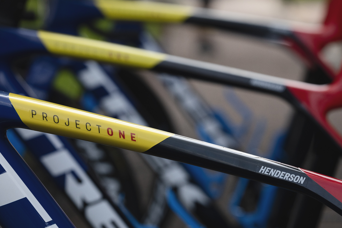 Tour of Britain Women’s 2025 - Stage 4 - Close up of Trek Project One bikes