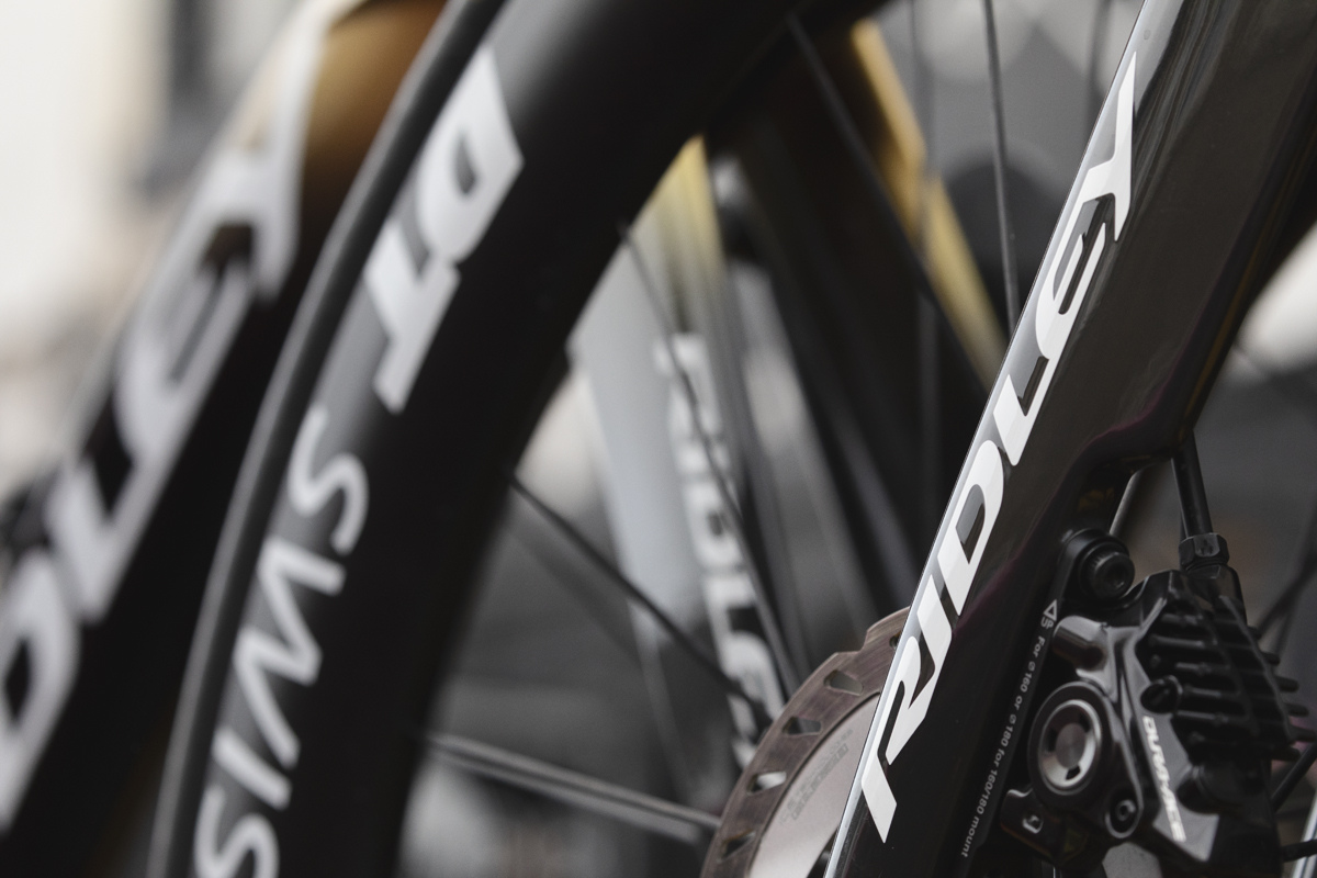 Tour of Britain Women’s 2025 - Stage 3 - Close up of a Ridley bike frame